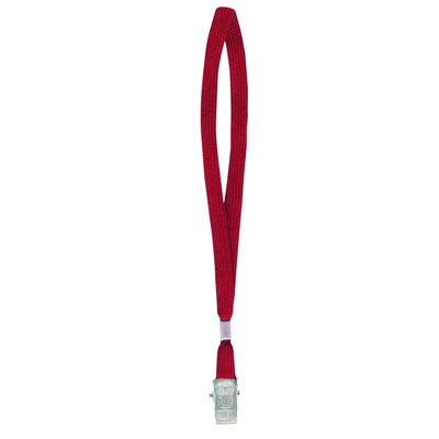 Cordoncino con clips metallo pz.100 rosso