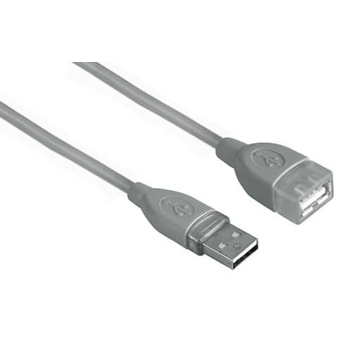 Cavo prolunga HAMA USB A 2.0/USB A 2.0 F grigio 1,8 m 7200619