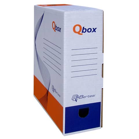 Scatola archivio in cartone QBOX 25x33 cm - dorso 10 cm bianco 8010.1600