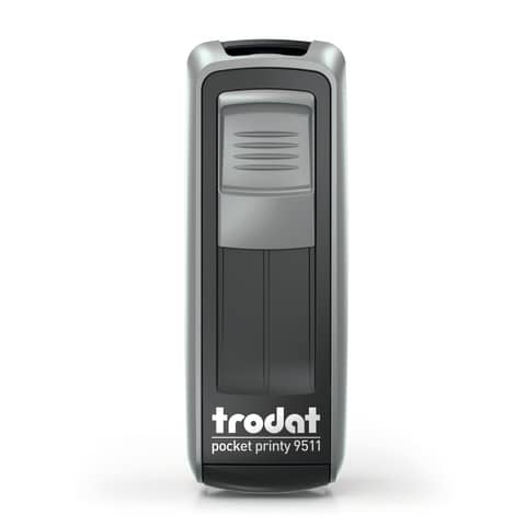 Timbri autoinchiostranti tascabili Trodat Pocket Printy 9511 38x14 mm nero/silver - 148842