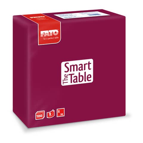Tovaglioli Fato The Smart Table 38x38 cm bordeaux Conf. 100 pezzi - 82140800
