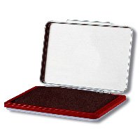 Cuscinetto metal inchiostrato n.1 cm.9x15 rosso