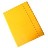 Cartellina Office Line protocollo 3 lembi con elastico giallo lucida