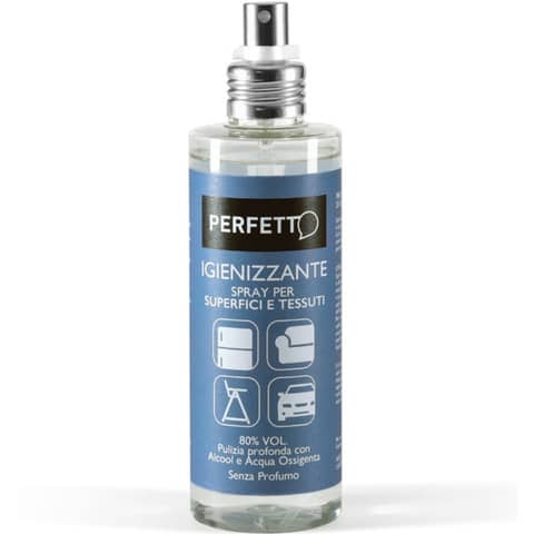 Igienizzante spray al 80% per superfici e tessuti senza profumo 200ml 2805247412830