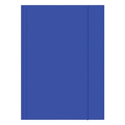 Cartellina Office Line protocollo 3 lembi con elastico blu lucida