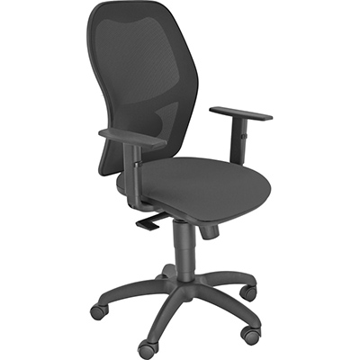 Poltroncina Hubble con braccioli nero