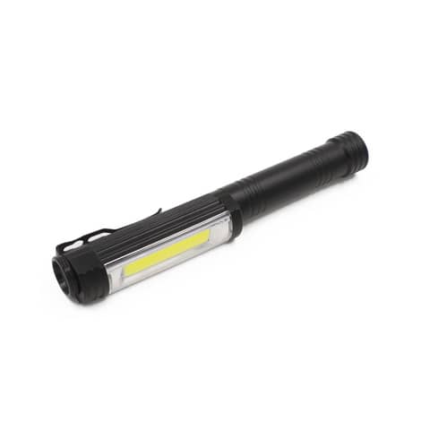 Torcia in alluminio calamito con magnete nero 195mm lunghezza. 8016818100964