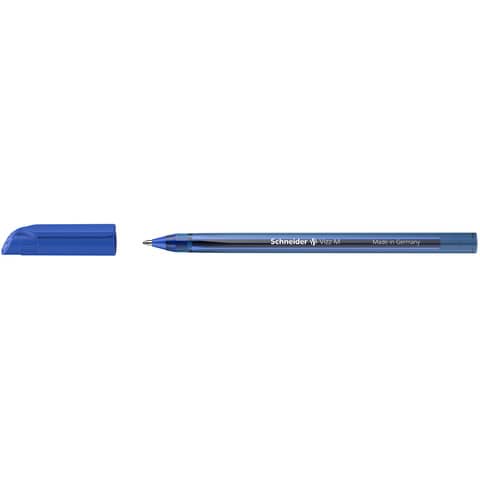 Penne a sfera con cappuccio Schneider VIZZ tratto M blu scuro - Conf. 50 pezzi - P102203