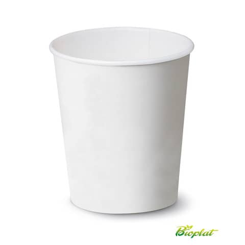 Bicchiere 3 oz (85 ml) in cartoncino Bio Scatolificio del Garda bianco Conf. 50 pezzi - 300-00