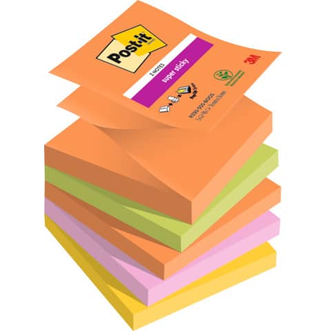 Ricariche di foglietti Post-it® Super Sticky Z-Notes Boost - conf. 5 blocchetti 90 ff 76x76 mm R330-5SS-BOOS