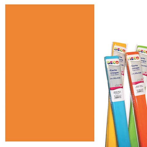 Rotolo carta crespa arancio 50x250cm 40g/m² deco 8004957107166