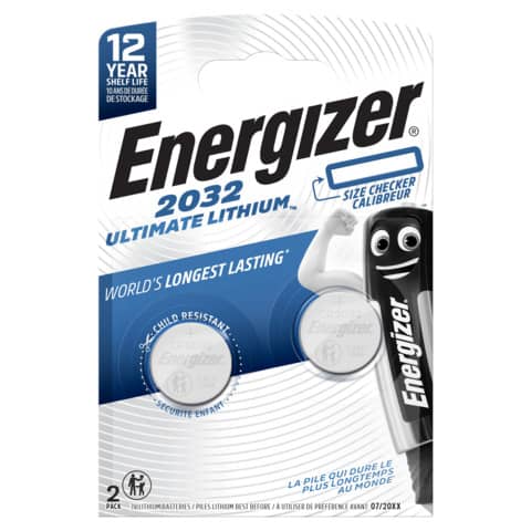 Batterie litio a bottone energizer cr2032 3v performance bp2 7638900423006