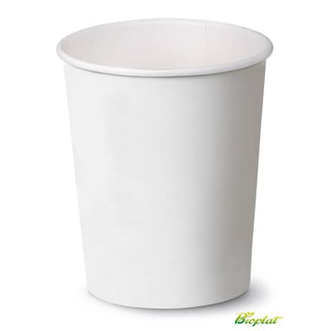Bicchiere 9 oz (300 ml) in cartoncino Bio Scatolificio del Garda bianco - Conf. 50 pezzi - 311-00