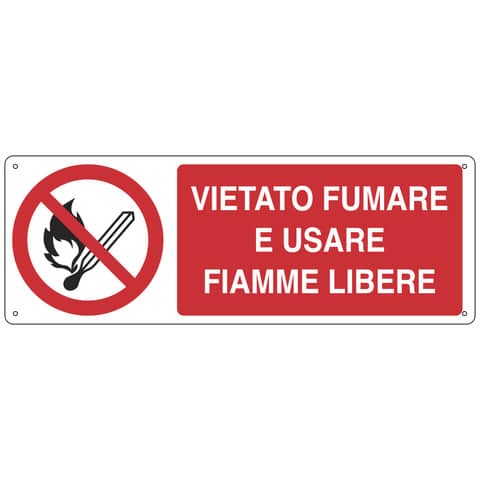 Cartello divieto fumare 33x50 cm in alluminio spesso 7438630738438
