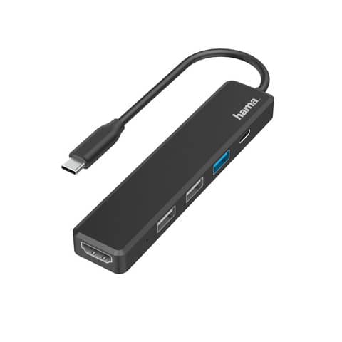 Adattatore USB Type C 3.2 Gen - 3 porte USB A - 1 porta HDMI Hama nero 7200113