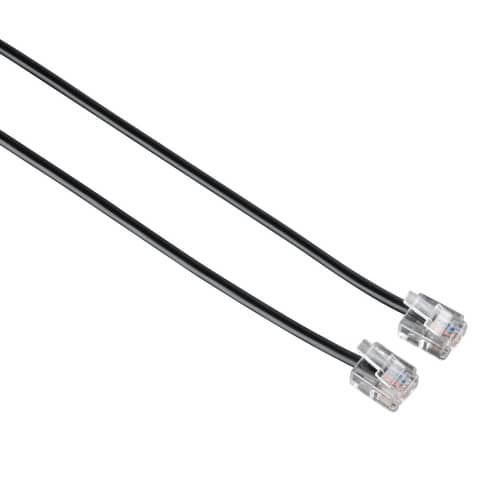 Cavo telefonico hama nero da 3 metri con spine 6p 4c 4047443103680
