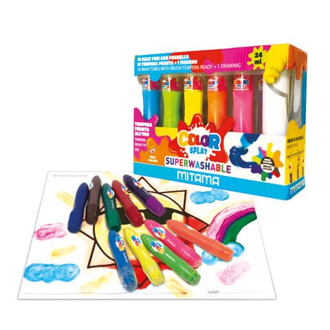 Tempera pronta all`uso superlavabile colorsplat 10x24ml 8026624628644