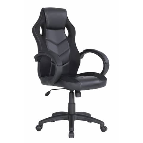 Poltrona gaming las vegas nera l61xp66xh106 cm con elevazione a gas 8032937539768