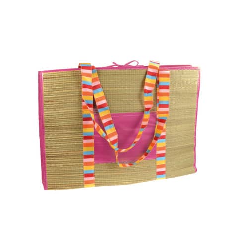 Borsa da spiaggia fuxia 45x34x7 cm con tasca esterna 4064572040495