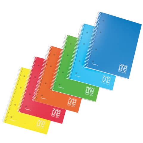 Quaderno spirlato Maxi One Color copertina in PPL - 80+1 ff One Color quadretto 4M - 2934