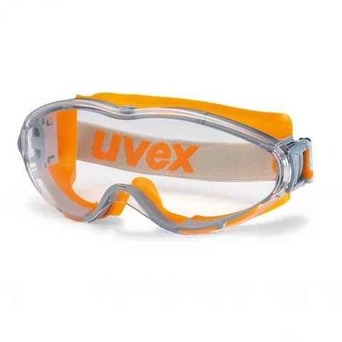 Occhiale a mascherina Ultrasonic supravision excellence - lenti in PC trasparente Uvex grigio/arancione