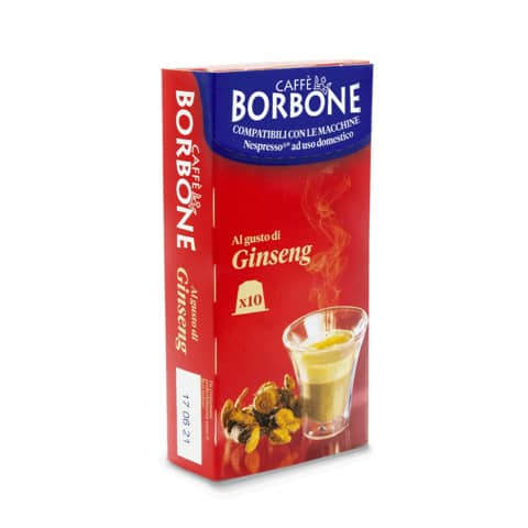 Capsule di preparato solubile per caffè al latte e ginseng 6,5 gr compatibili Caffe Borbone Nespresso - RESGINSEN6X10