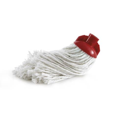 Mop per pavimenti in cotone ``fiore`` 150gr bianco lavabile 8000957002449