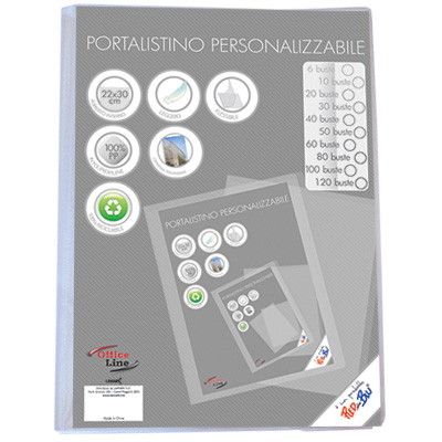 Portalistino Notami trasparente personalizzabile fg.100