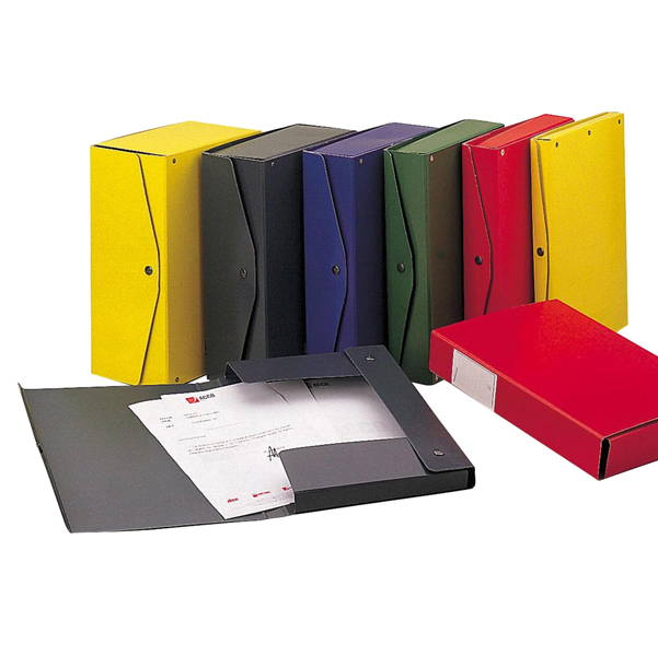 Scatola archivio project gialla 25x35 cm dorso 12 cm king mec 8004389082673