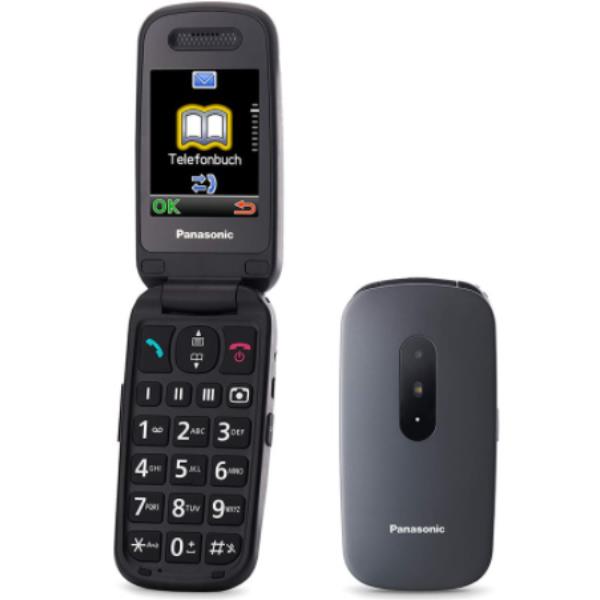 Cellulare Senior KX-TU446 nero, prodotto di alta qualità della marca Panasonic, progettato per la comodità e la facilità d'uso dei senior. 5025232935741 | initpc.it