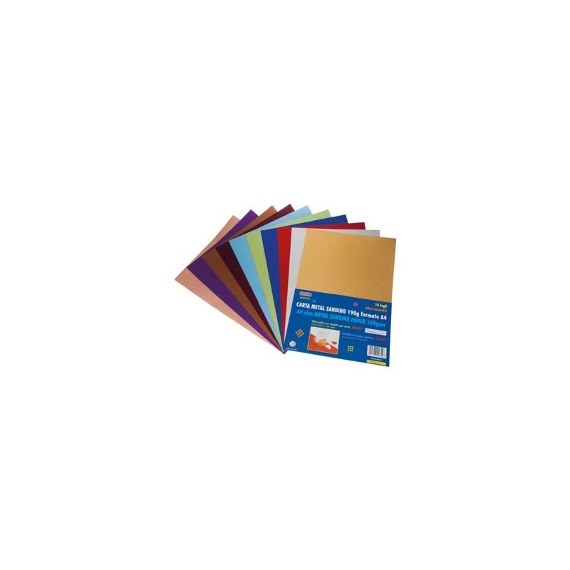 Carta metal sanding A4 gr.190 fg.10 colori assortiti