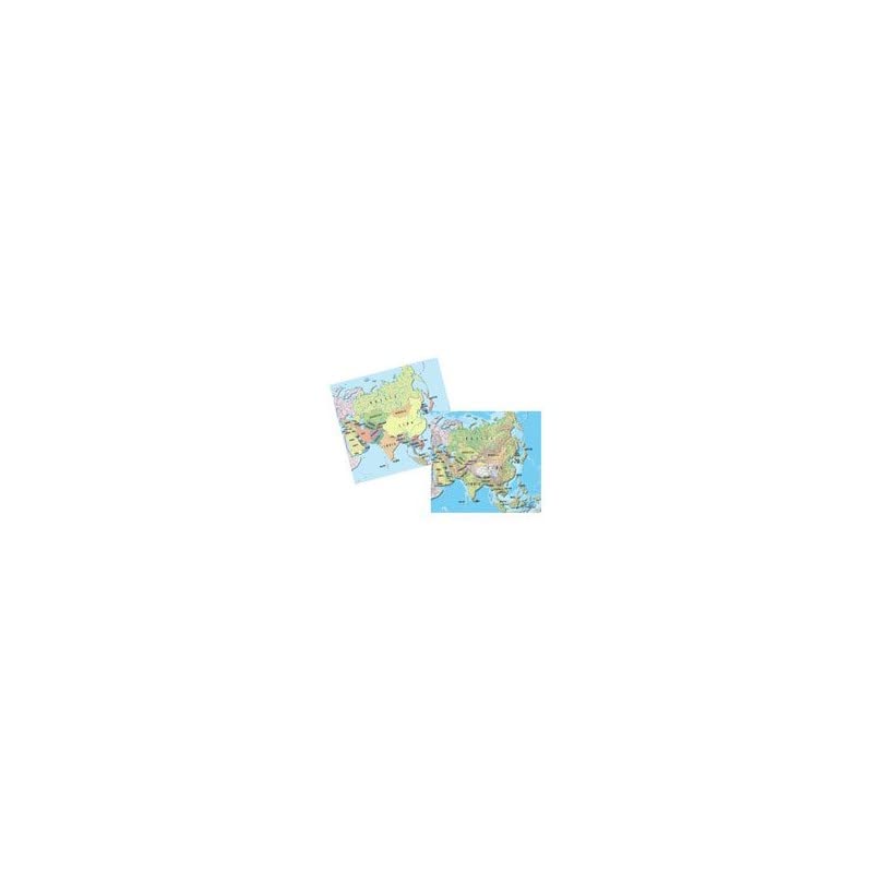 Cartina geografica fisico / politica 29,7x42 asia