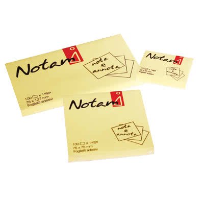 Foglietti adesivi Notami gr.75 fg 100 mm.38x50 giallo