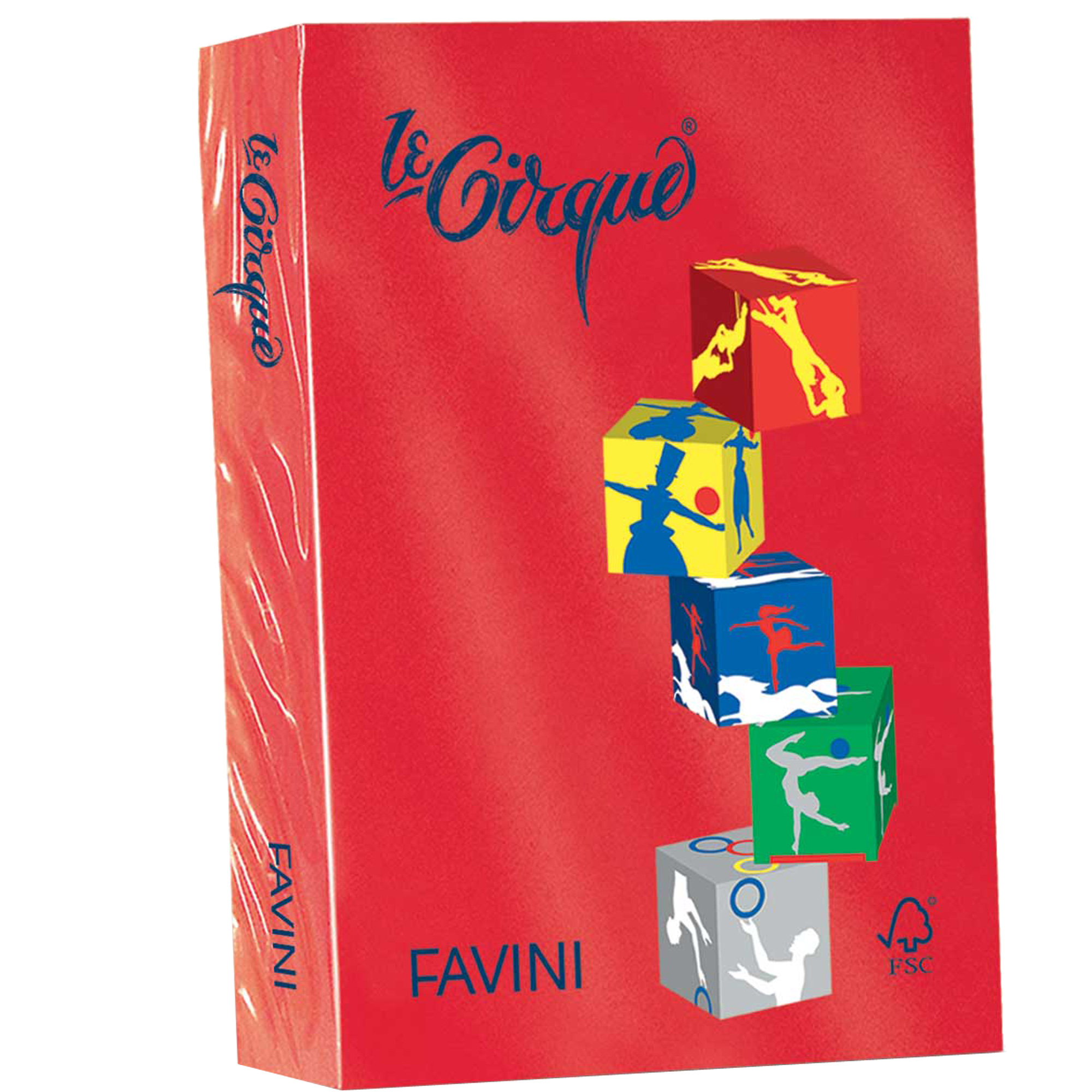 Carta Le Cirque - A4 - 160 gr - rosso scarlatto 209 - Favini - conf. 250 fogli