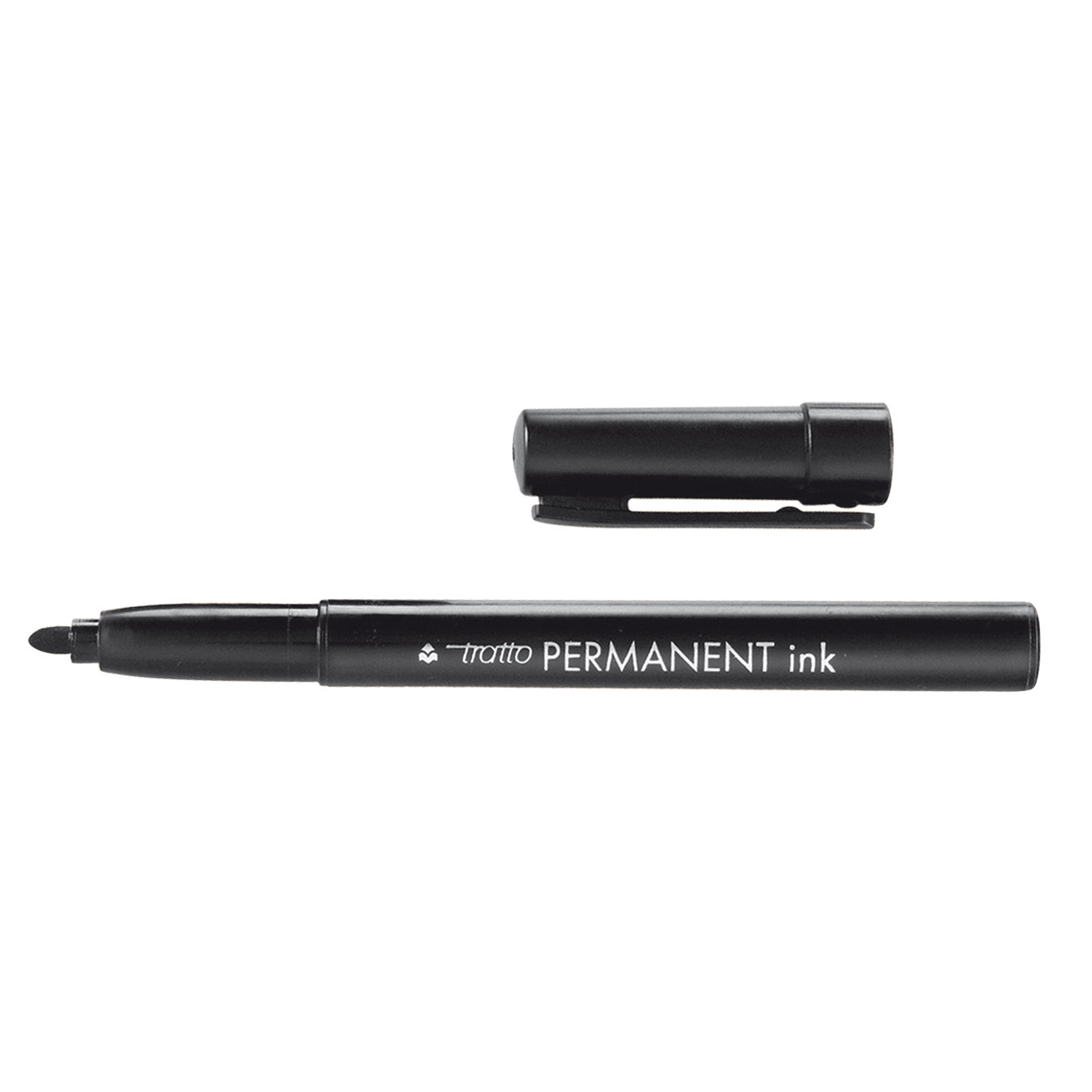 Marcatore Tratto Permanent Ink - punta tonda 2,00mm - nero - Tratto - conf. 12 pezzi