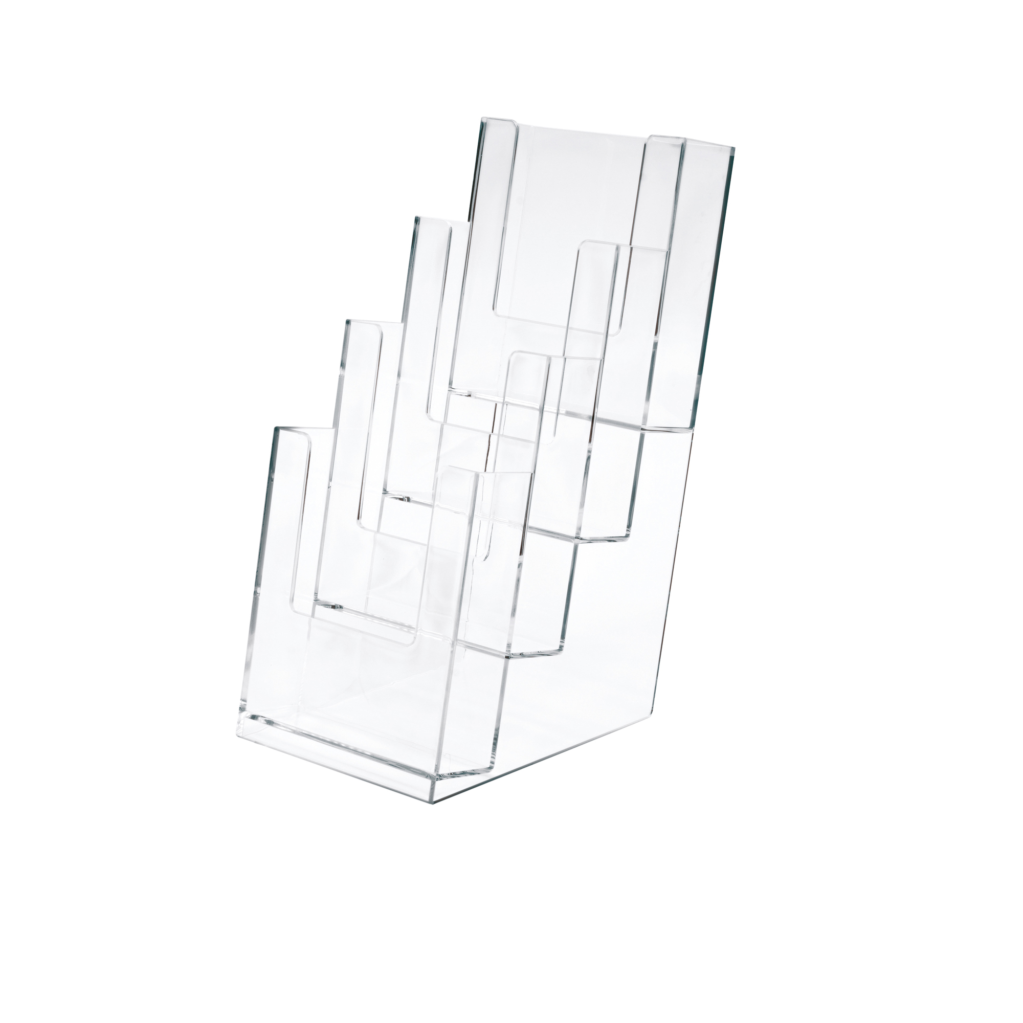 Portadepliant - plastica trasparente - 11 x 25 x 14 cm - Lebez
