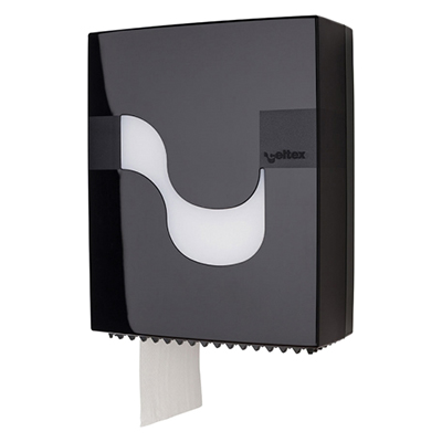 Dispenser carta igienica mini jumbo col.nero l 235xp 115x h 295 mm