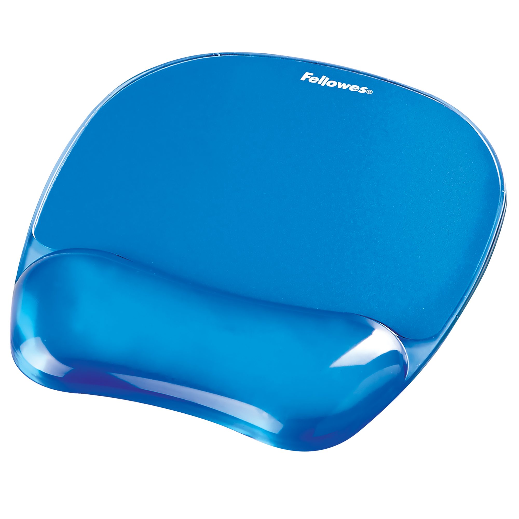 Mousepad fellowes con poggiapolsi in gel trasparente blu 50077511911410