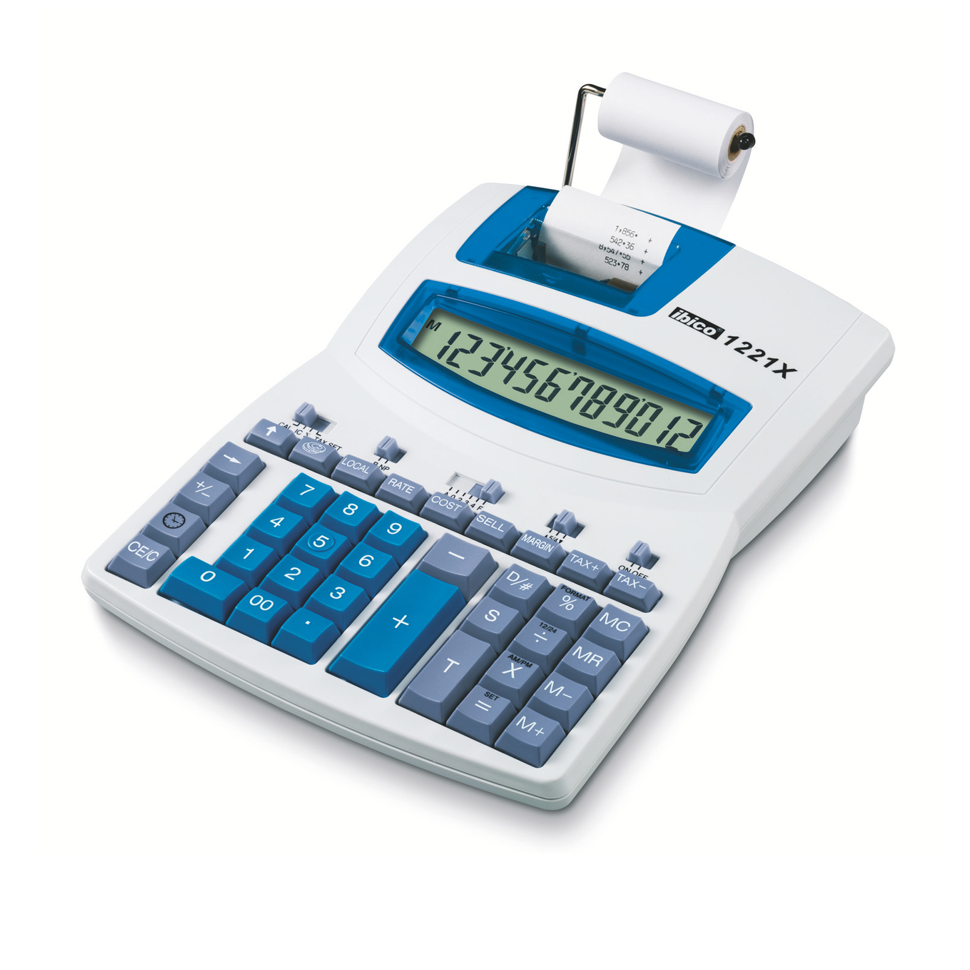 Calcolatrice da tavolo scrivente 1221X - 12 cifre - bianco - Ibico