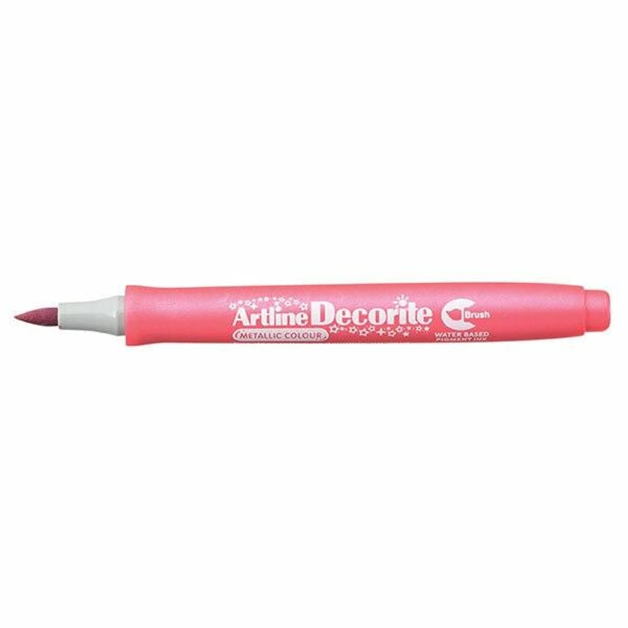 Marker decorite punta pennello rosa metal