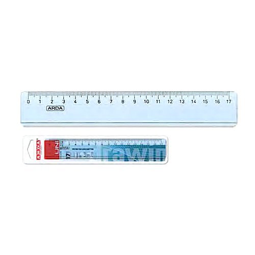 Bl. 1 righello in plastica Uni Arda cm. 17