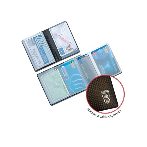 Portacard scudo carbon portacard protezione contactless a 5 scomparti