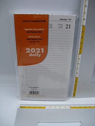 Ricambio organizer datato giornaliero cm.9,5x17