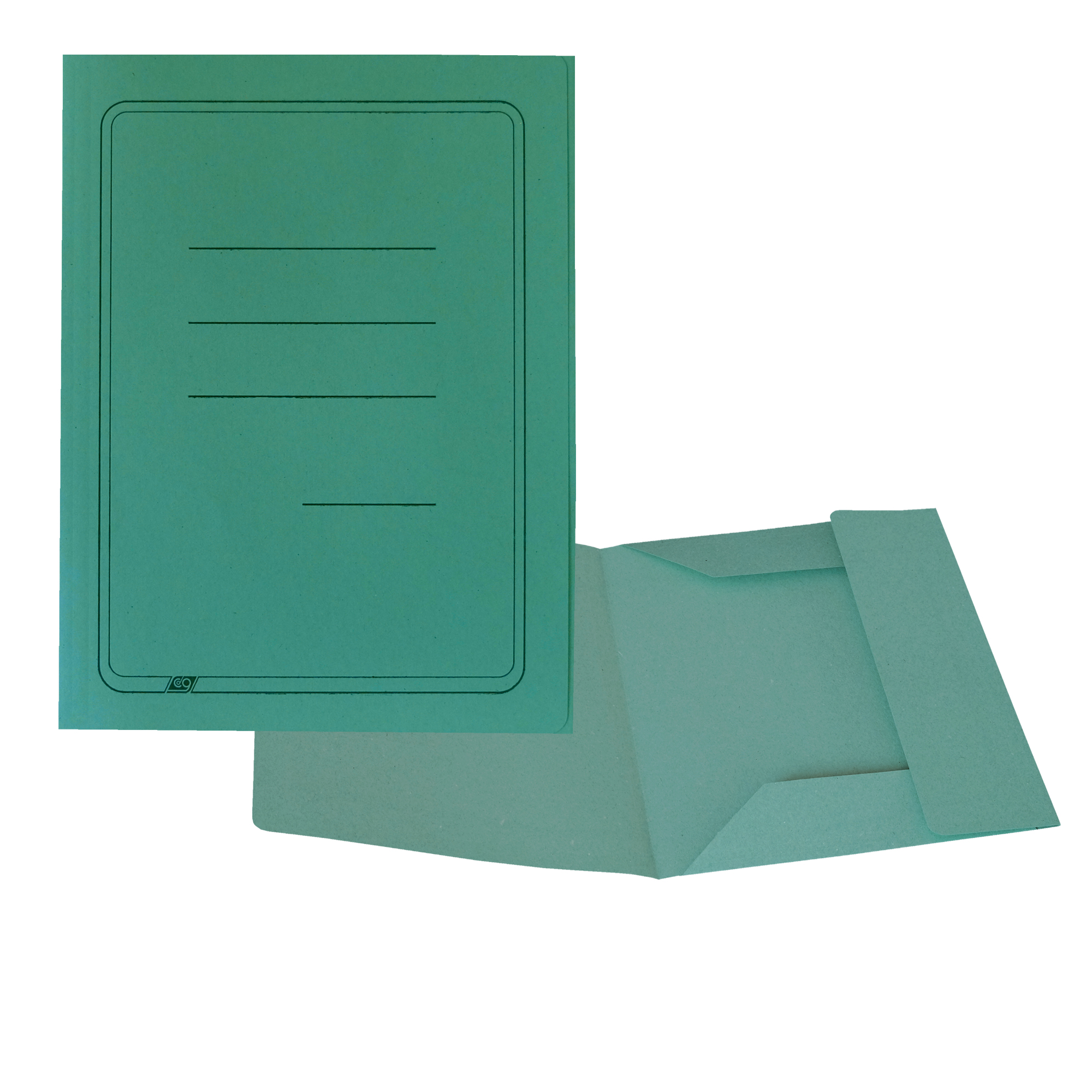 Cartelline in cartone manilla 200gr verde 25x33cm 8001182012494
