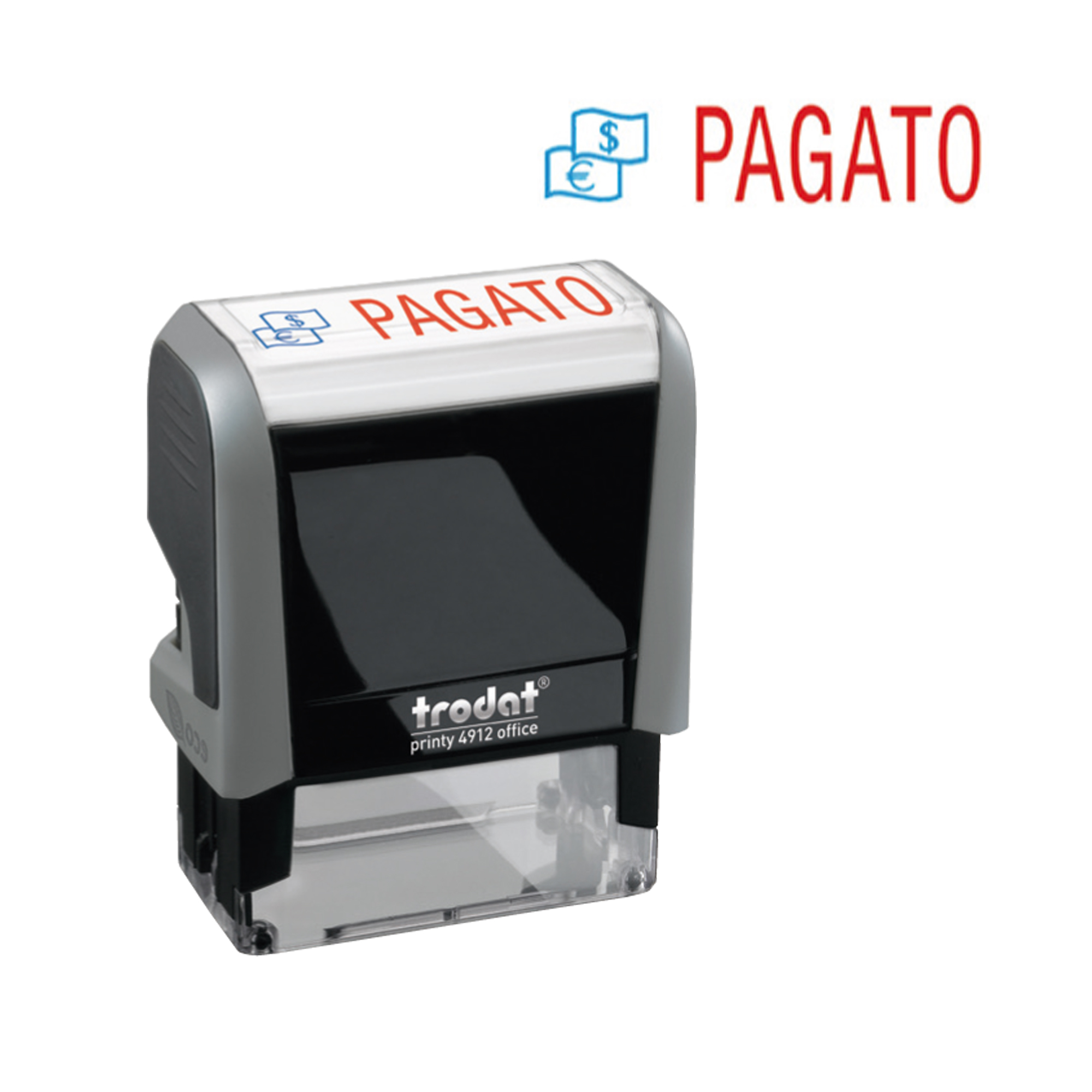 Timbro Office Printy Eco - PAGATO - 47x18 mm - Trodat