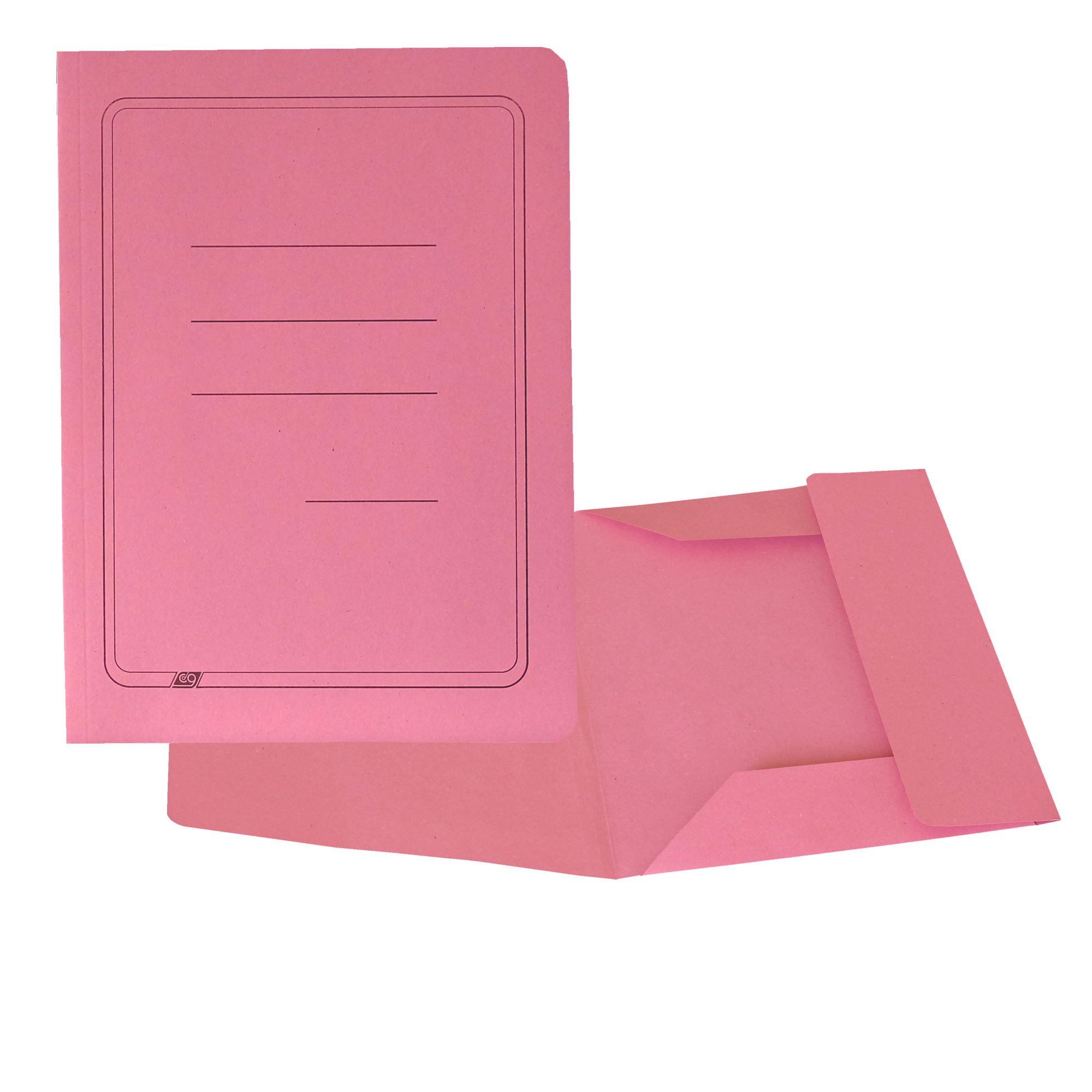 Cartelline 3 lembi rosa 25x33 cm cartotecnica del garda 50 pezzi 8001182012524