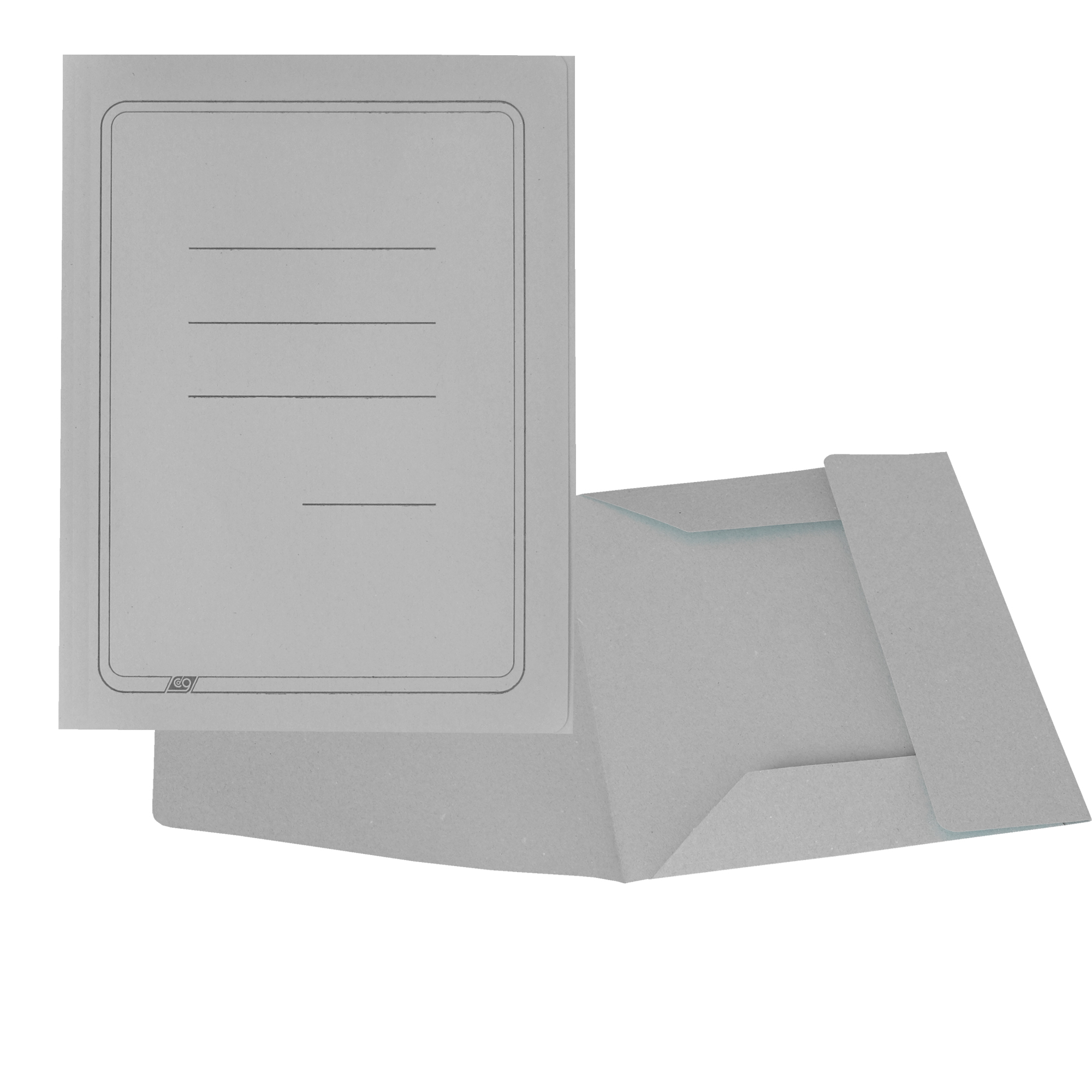 Cartelline 3 lembi grigie 25x33cm cartoncino 200g cartotecnica 8001182012517