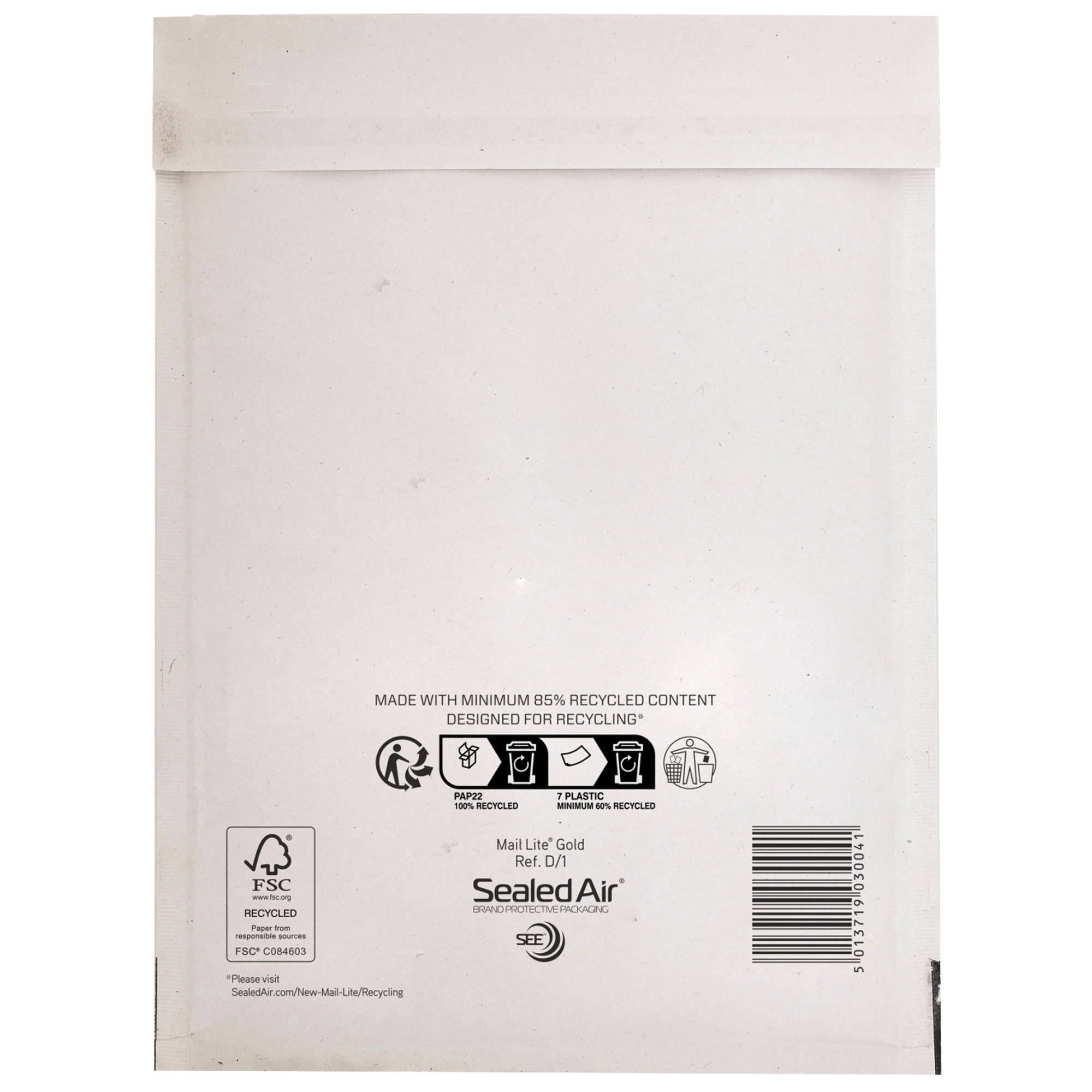 Busta imbottita mail lite bianca 18x26cm resistente 5051146046600