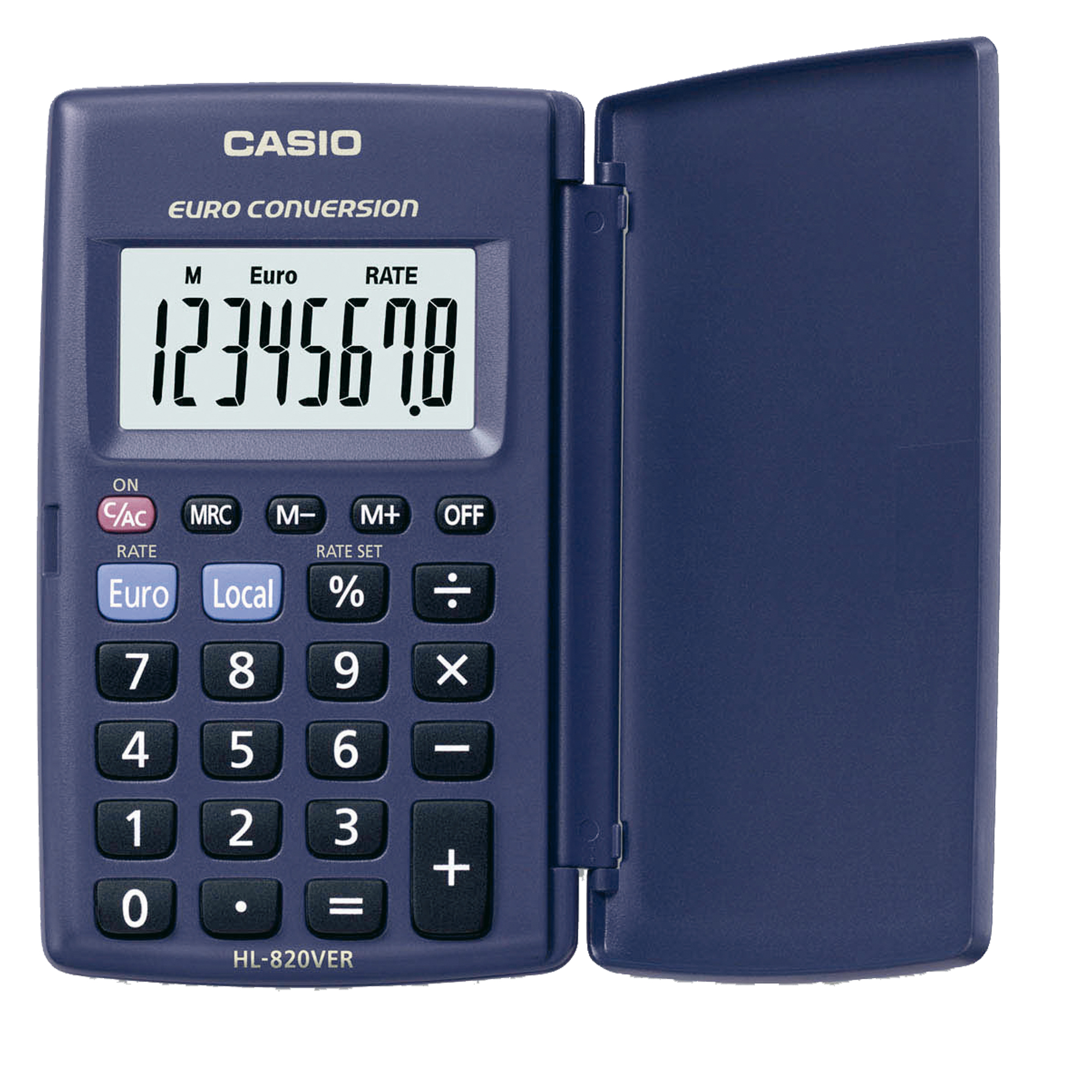 Calcolatrice tascabile casio hl-820vera blu con display 8 cifre 14549526612470