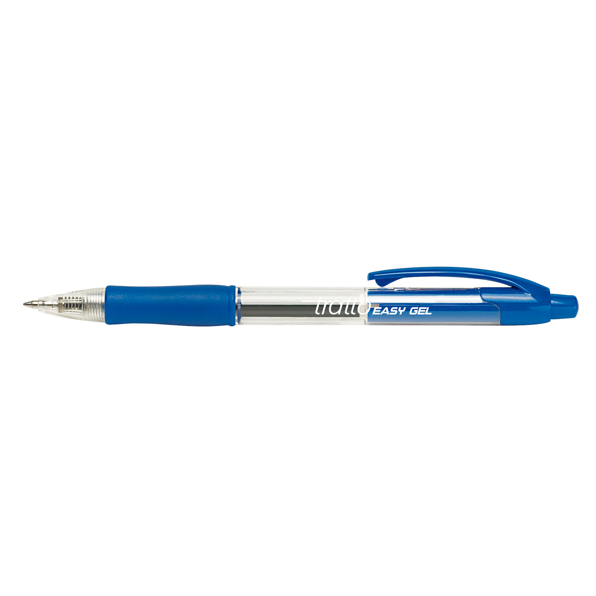 Penna a sfera gel easy con punta 0,5mm in acciaio blu ergonomico 8000825827716